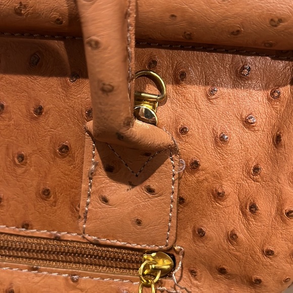 Bags Pelle Di Giada Embossed Leather Ostrich Bag Poshmark
